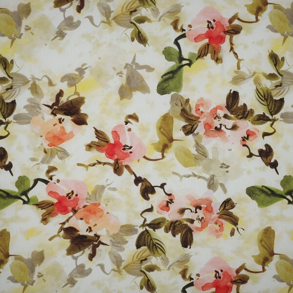 Viskoosikangas Akvarellikukat