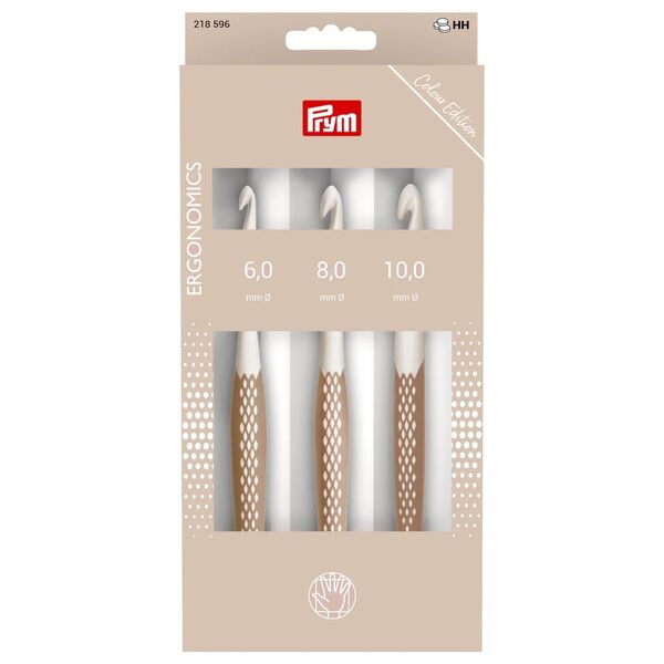 Prym Ergonomics virkkauskoukkusetti 6, 8, 10 mm